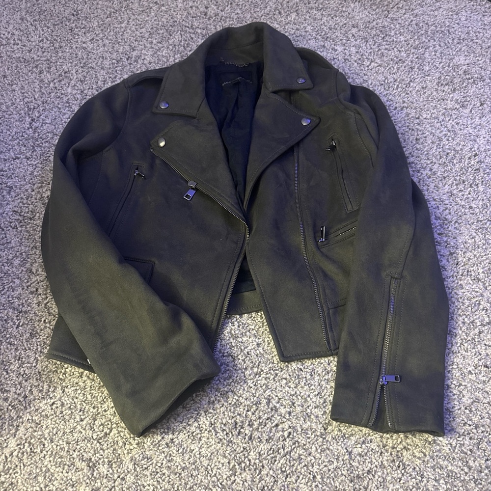 Women's Suede Green Jacket